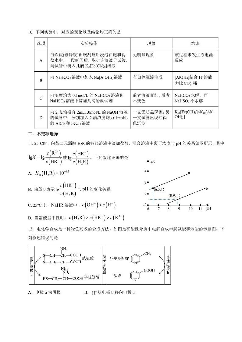 山东省济宁市邹城市第二中学2024-2025学年高二上学期12月月考化学试题（PDF版附答案）第3页