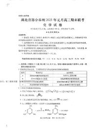 湖北省部分市州2025年元月高三上学期期末联考-化学试题+答案