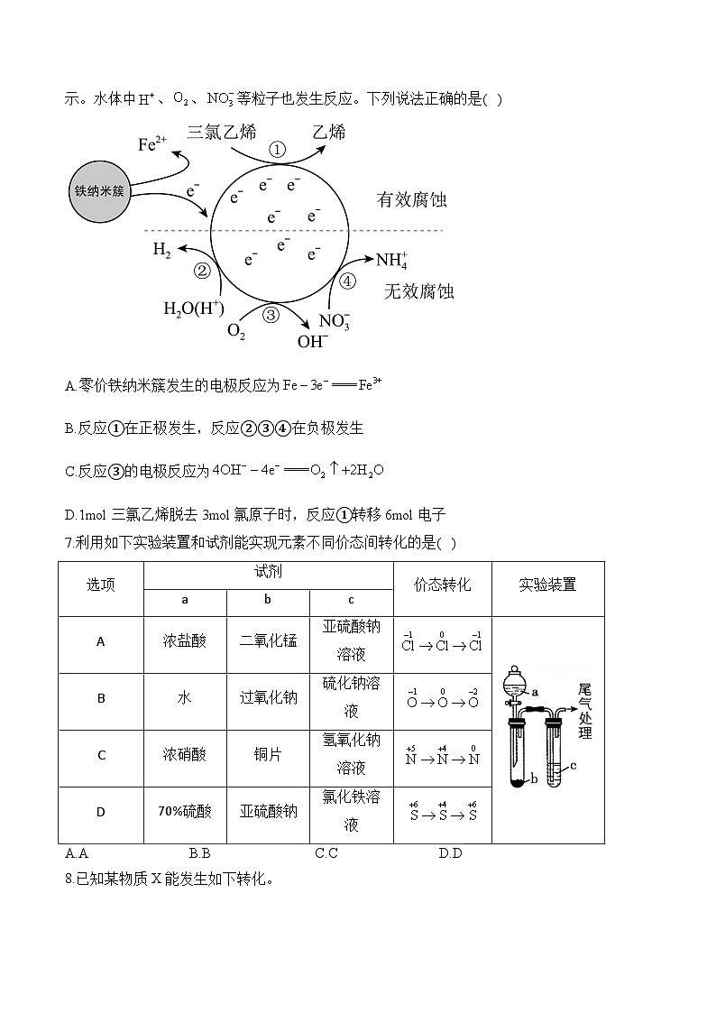 专题7 氨与社会可持续 单元测试B卷 2024-2025学年高一化学苏教版（2019）必修二第3页