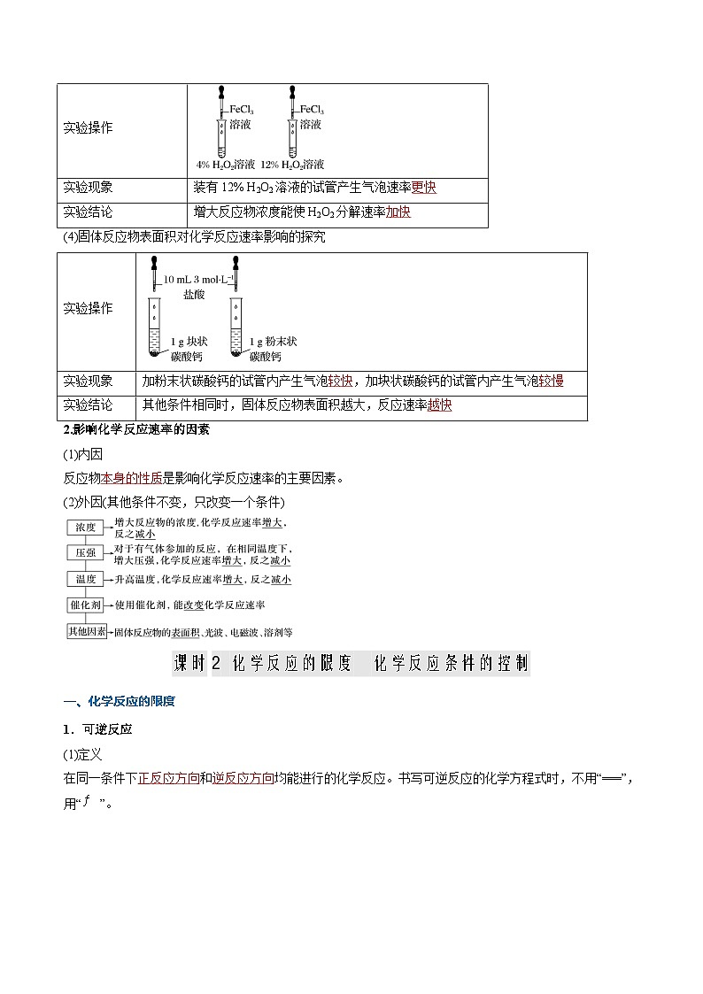 ②寒假预习-第05讲 化学反应的速率与限度（教师版）-2025年高一化学寒假衔接讲练 (人教版) 第3页