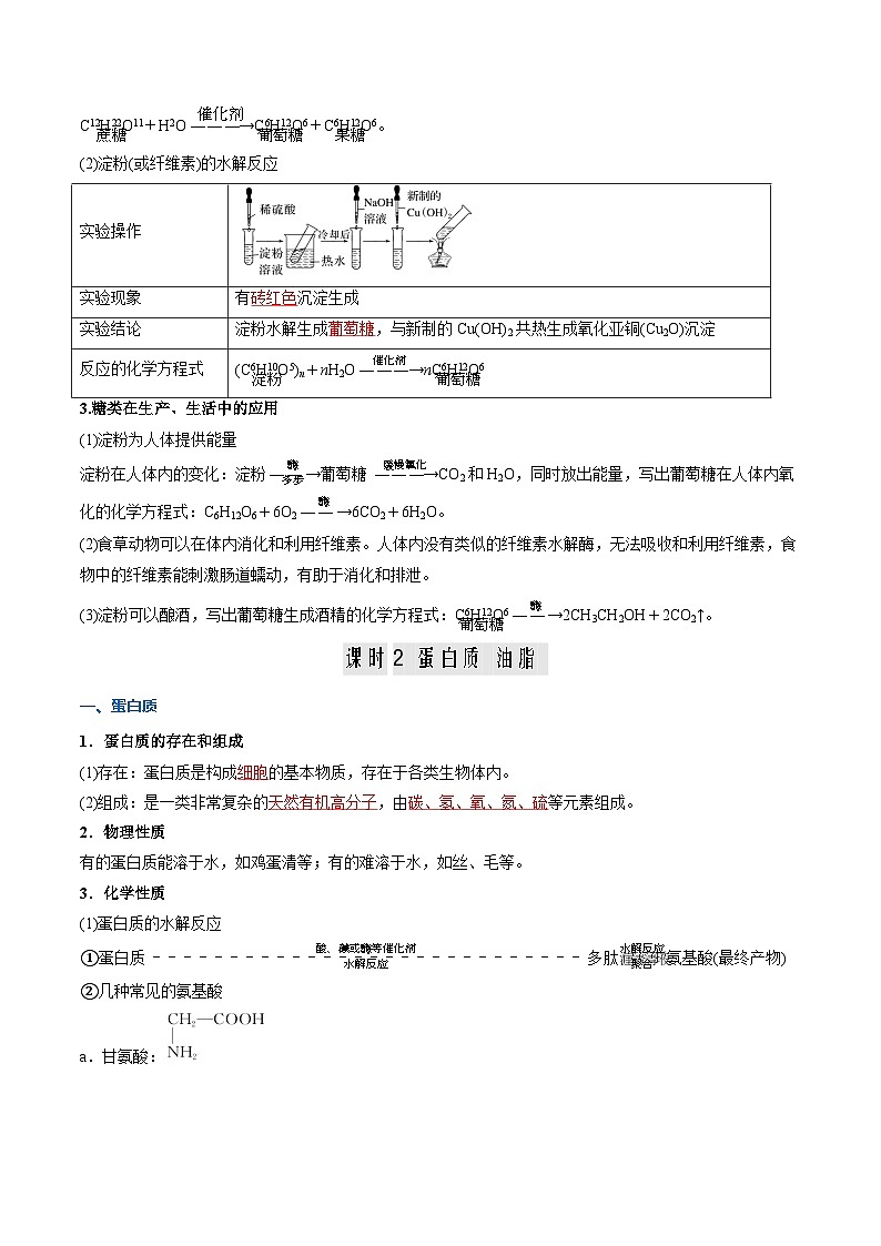 ②寒假预习-第09讲 基本营养物质（教师版）-2025年高一化学寒假衔接讲练 (人教版) 第3页