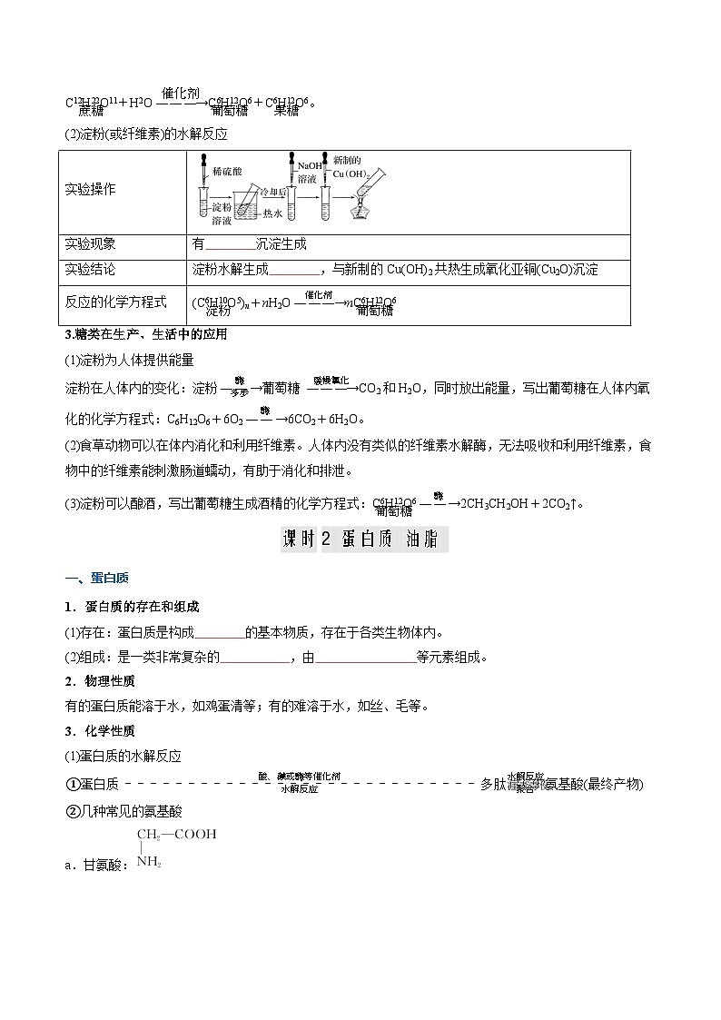 ②寒假预习-第09讲 基本营养物质（学生版）-2025年高一化学寒假衔接讲练 (人教版) 第3页