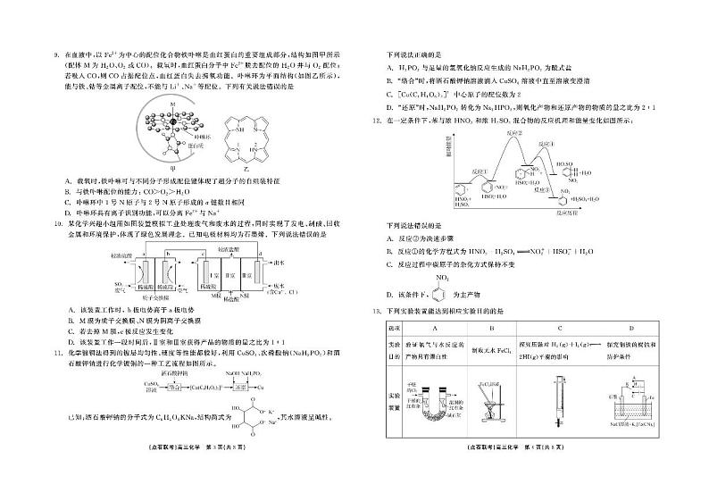 辽宁省点石联考2025届高三上学期1月期末考试化学试题（含答案）第2页