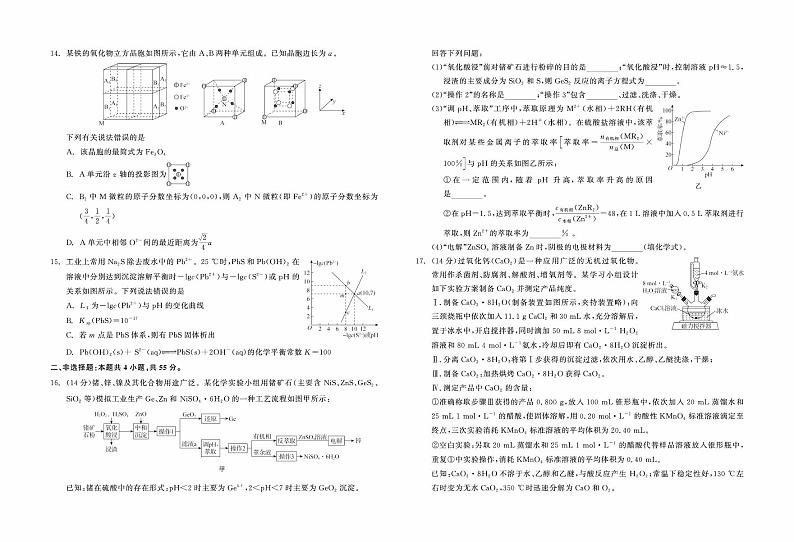 辽宁省点石联考2025届高三上学期期末考试 化学 PDF版第3页