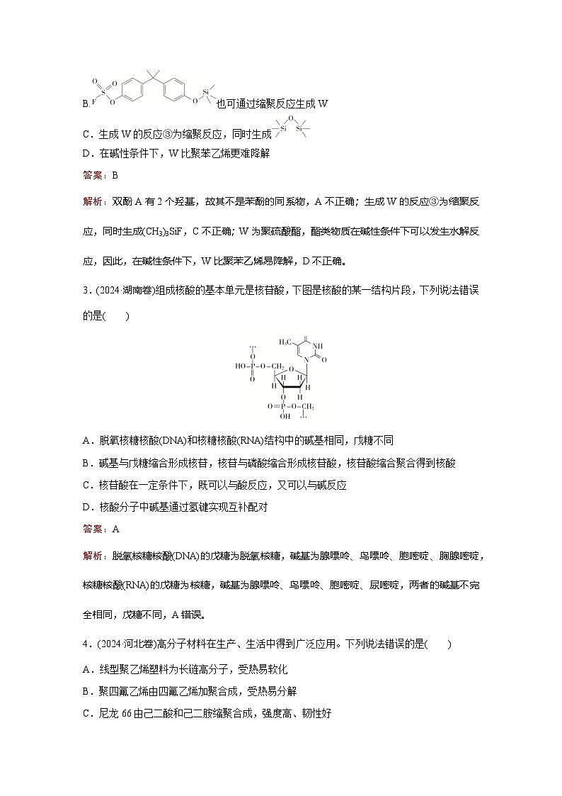 题型10  生物大分子  合成高分子第2页