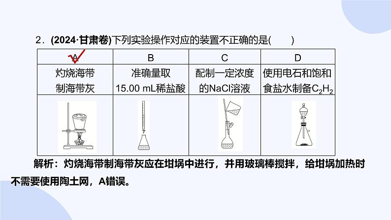 题型12  实验仪器的选用与基本操作第5页