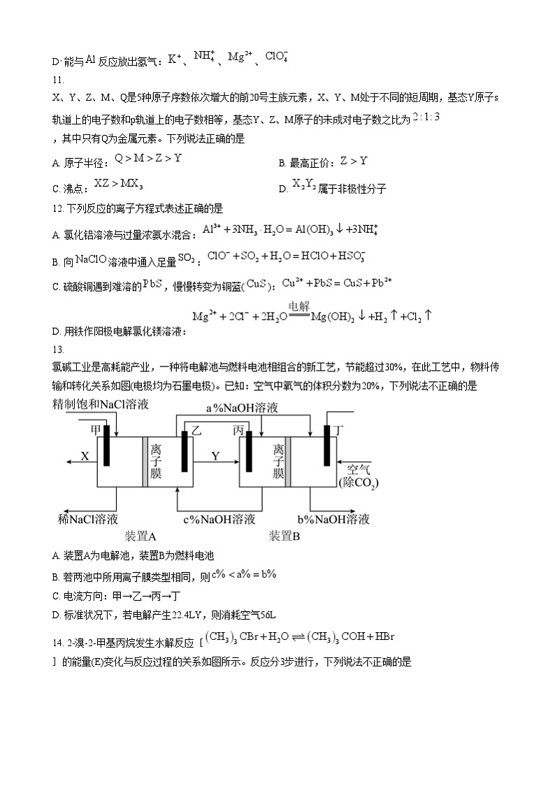 浙江省宁波市北仑中学2024-2025学年高二上学期期中考试化学试题  Word版无答案第3页
