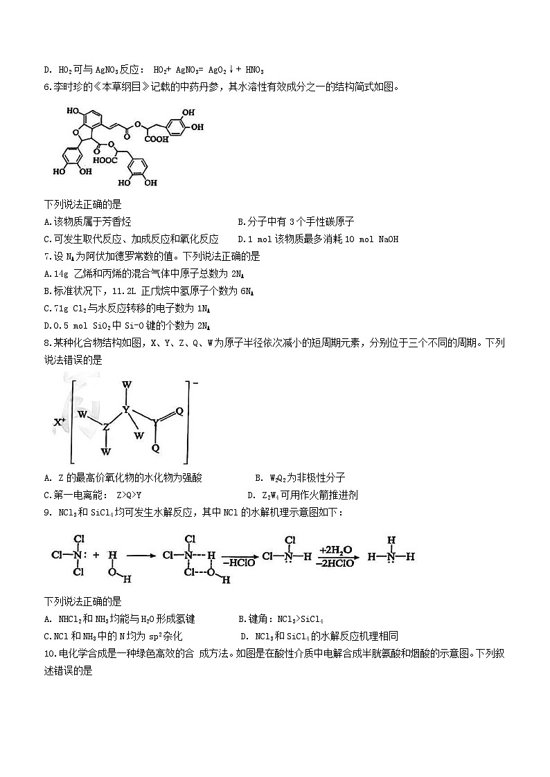 湖北省2023_2024学年高三化学上学期12月联考试题第2页