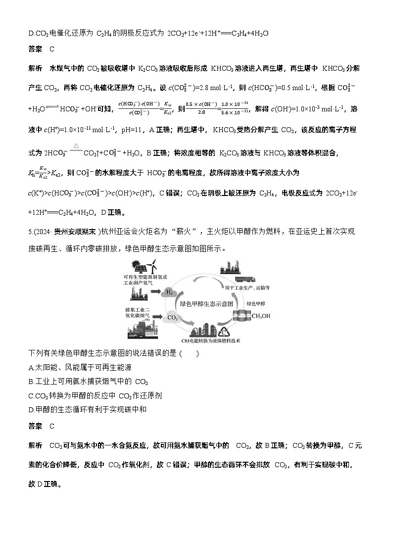 考前特训 (一)关注碳中和，推进碳达峰--2025年高考化学大二轮专题复习（教师版）第3页
