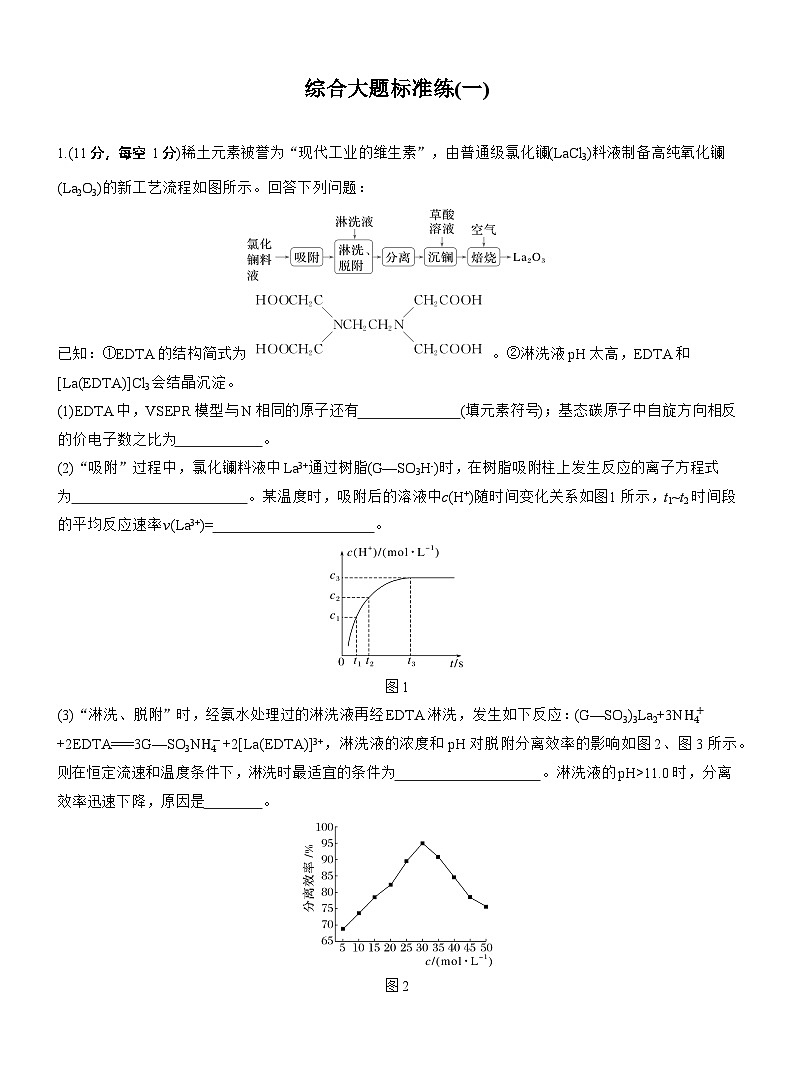 考前学生版 综合大题标准练(一)--2025年高考化学大二轮专题复习（学生版）第1页