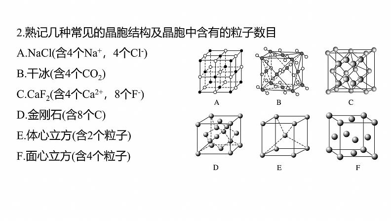 专题三　主观题突破4　晶体类型与性质　晶体结构--2025年高考化学大二轮专题课件第6页