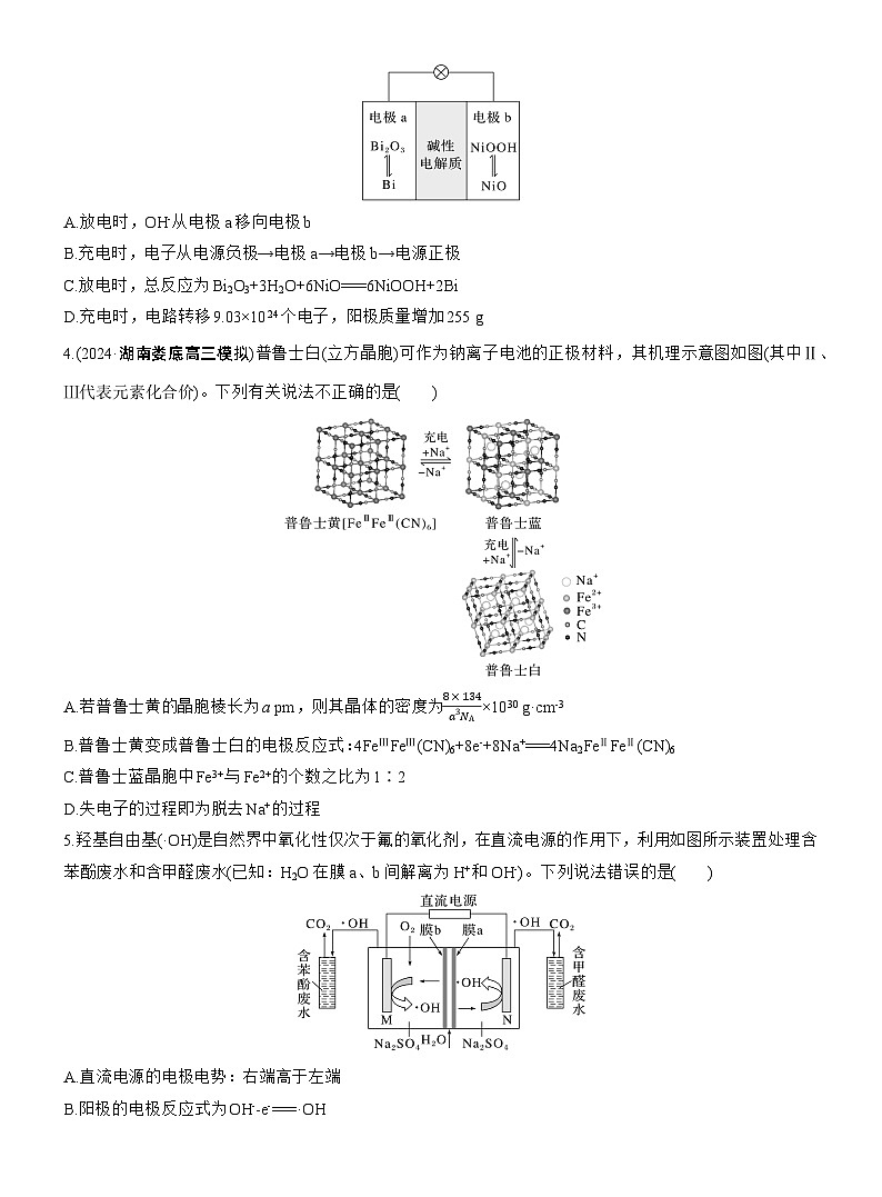 专题四　选择题专攻4　电化学装置图的综合分析--2025年高考化学大二轮专题复习（专练）第2页