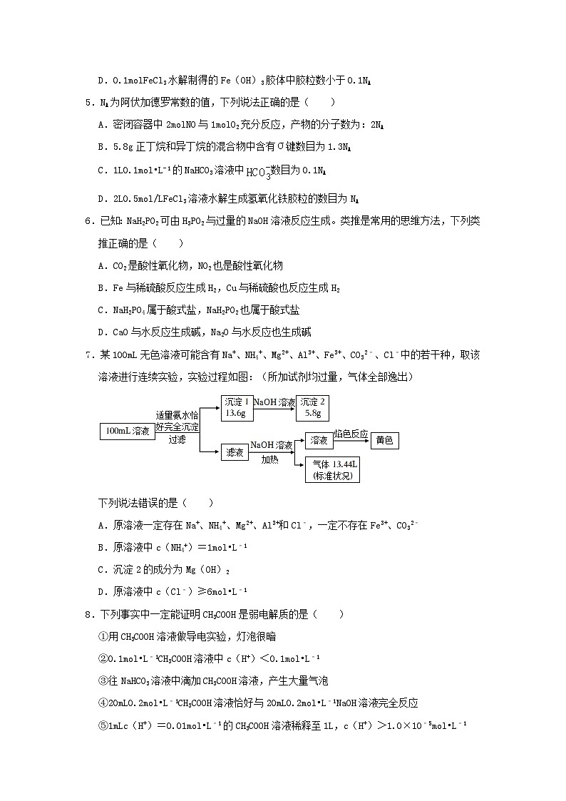 河南省南阳市2023_2024学年高一化学上学期12月月考试题含解析第2页