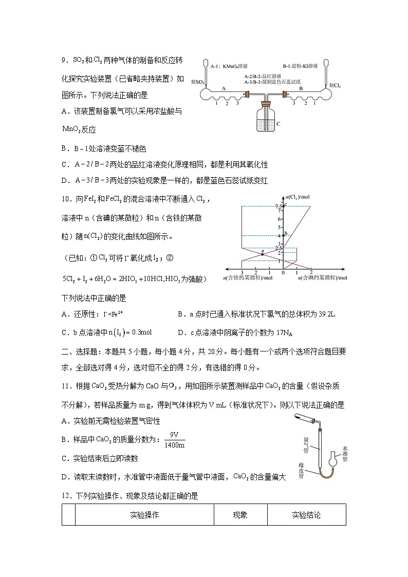 2024~2025学年山东省济南市高一上学期期末模拟考试化学试卷（解析版）第3页