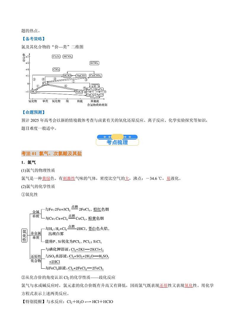 考点13  氯及其化合物（核心考点精讲精练）-备战2025年高考化学一轮复习考点帮（新高考通用）（教师版）第2页