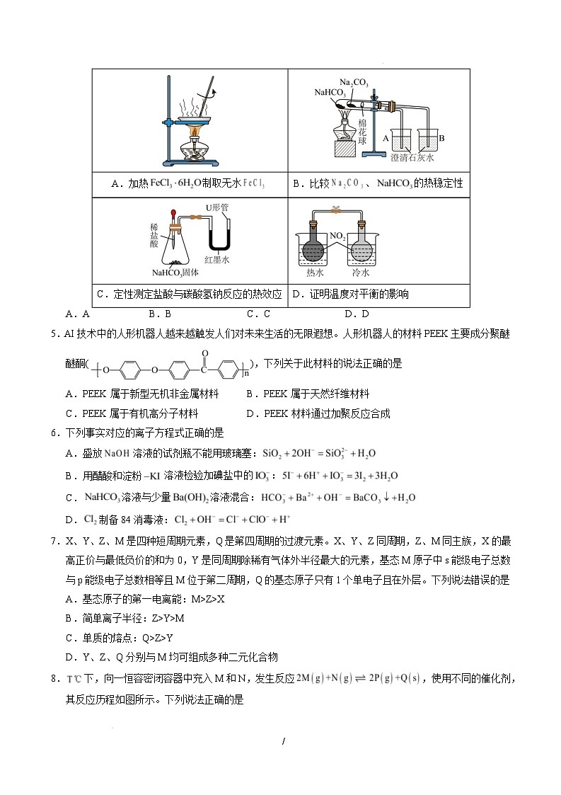 【开学摸底考】2024-2025学年春季期高三下学期化学02（新高考通用）（考试版）第2页