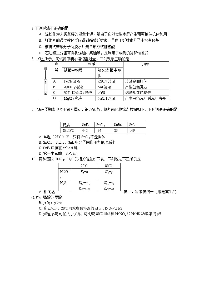 2024-2025学年北京昌平区高三上学期期末化学试题及答案第2页