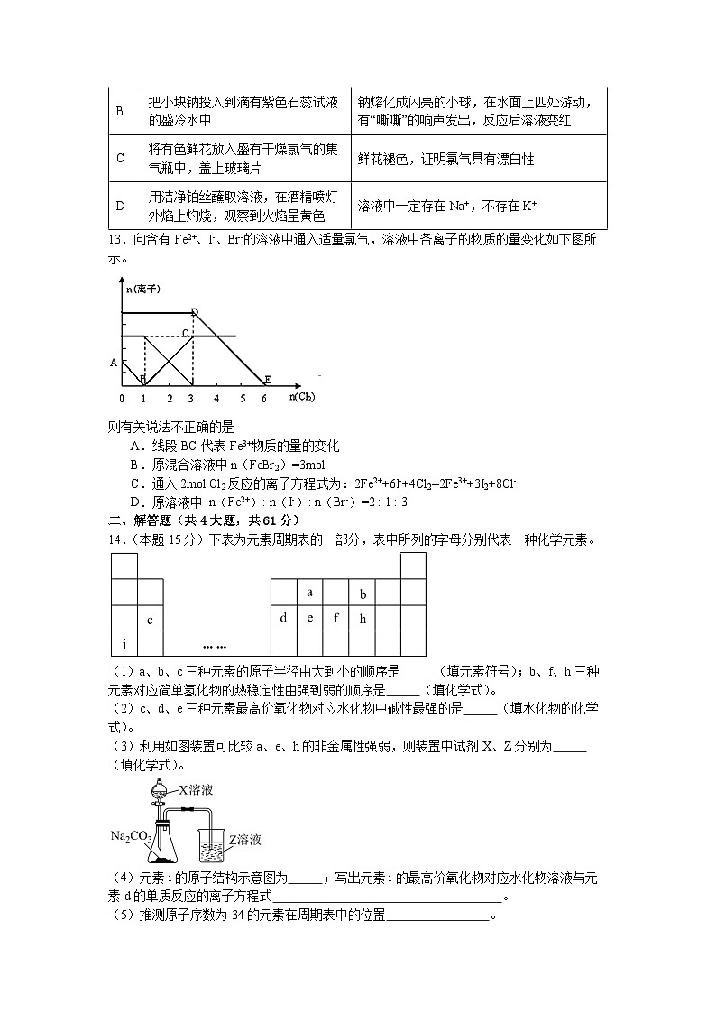 2024-2025学年高一化学上学期期末模拟卷2第3页
