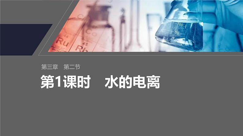 2024-2025学年化学人教版（2019）选择性必修一 3.2.1 水的电离 课件第1页