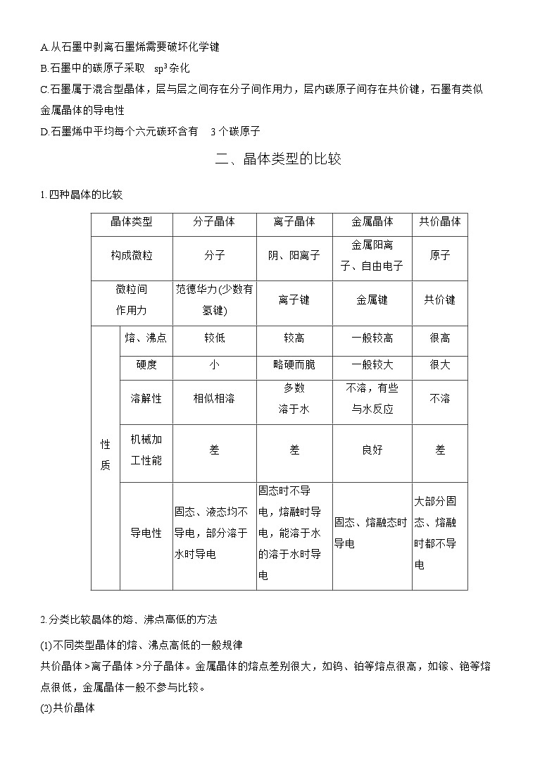 第三章　第三节　第2课时　过渡晶体与混合型晶体　晶体类型的比较第3页