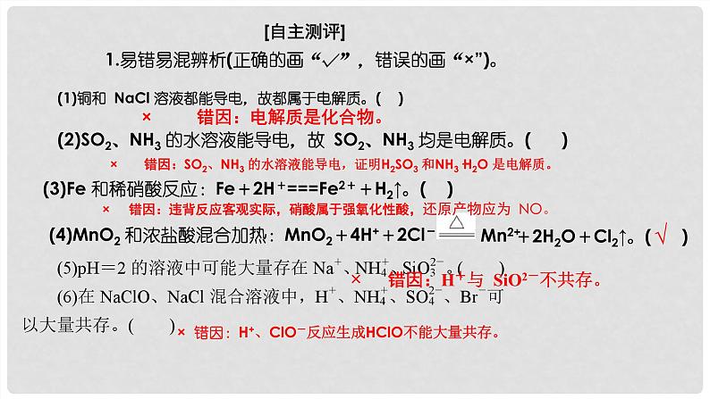 第02讲 离子反应 离子方程式 2024高考化学一轮复习高频考点精讲（新教材新高考） 课件第3页