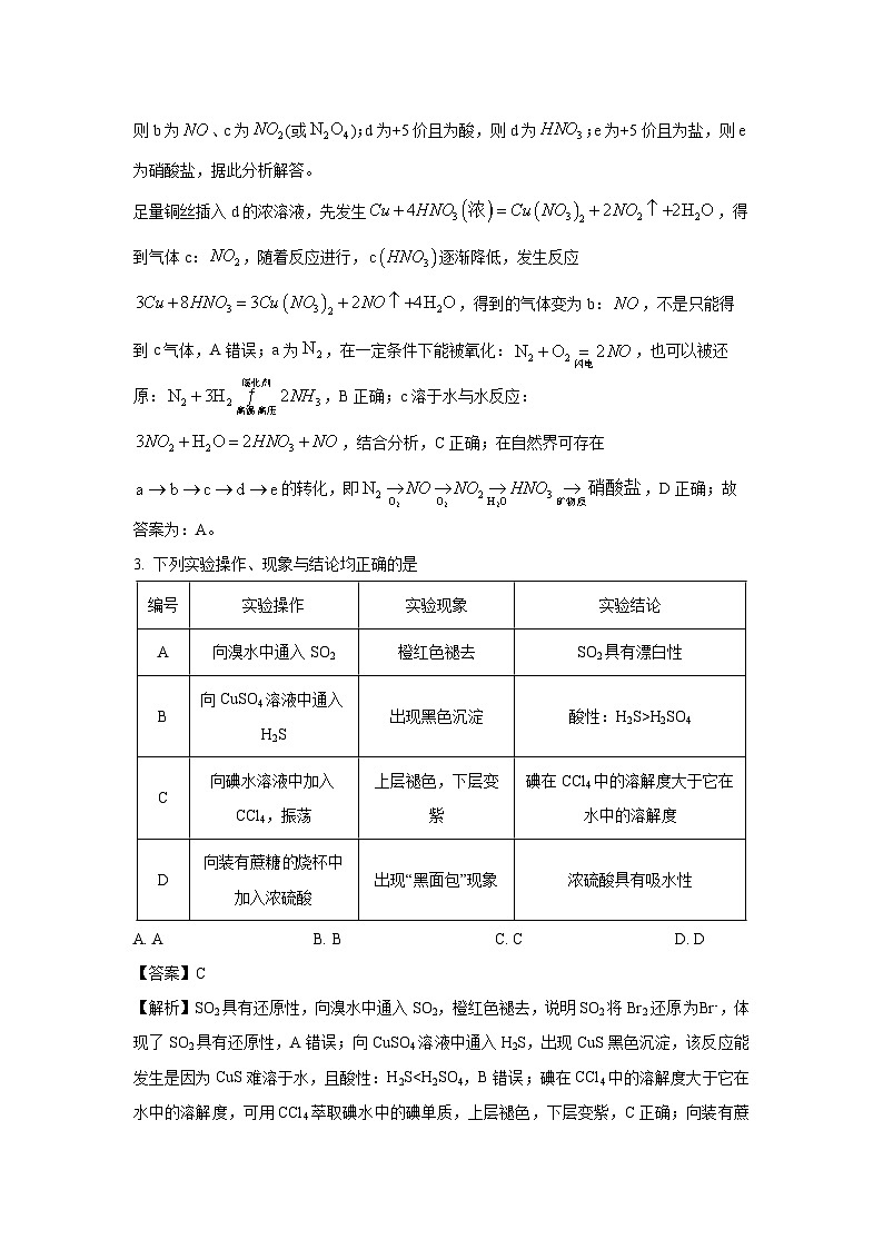 福建省福州九校联盟2024-2025学年高二上学期期中考试化学B卷（解析版）第2页
