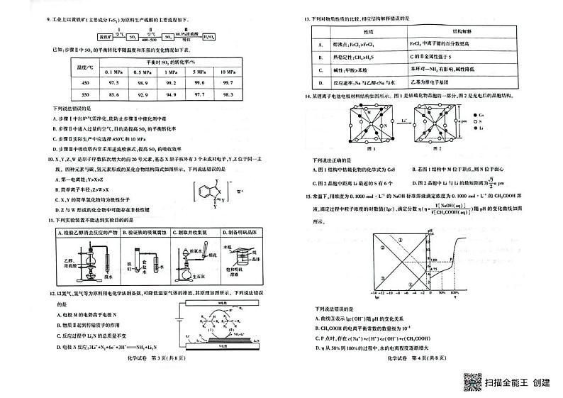 湖北省高中名校联盟2025届高三第三次联合测评化学第2页