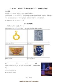 2024～2025学年广东省江门市高一上期末化学试卷(含答案)