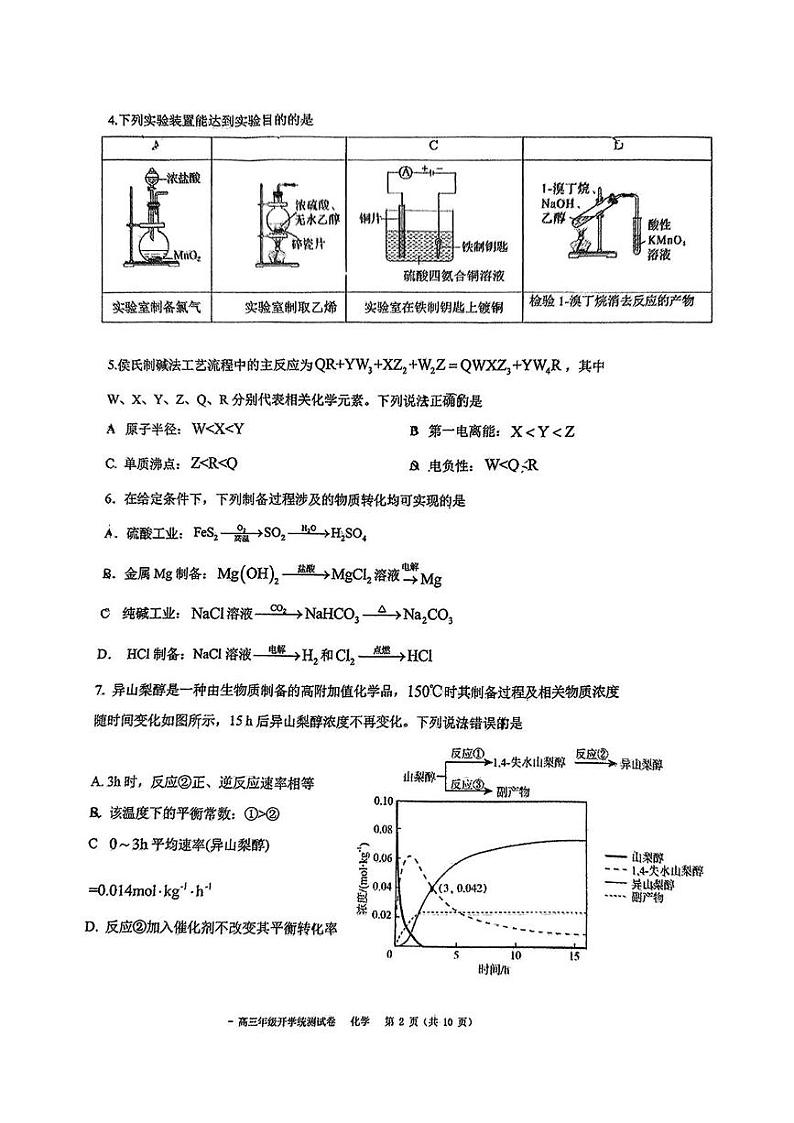 北京二中2024-2025学年高三下学期开学统测化学试题第2页