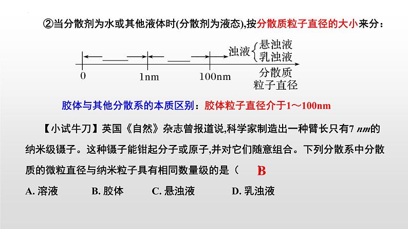 人教版高中化学必修《1-1 物质的分类及转化(第2课时 分散系及其分类)》精品课件第4页