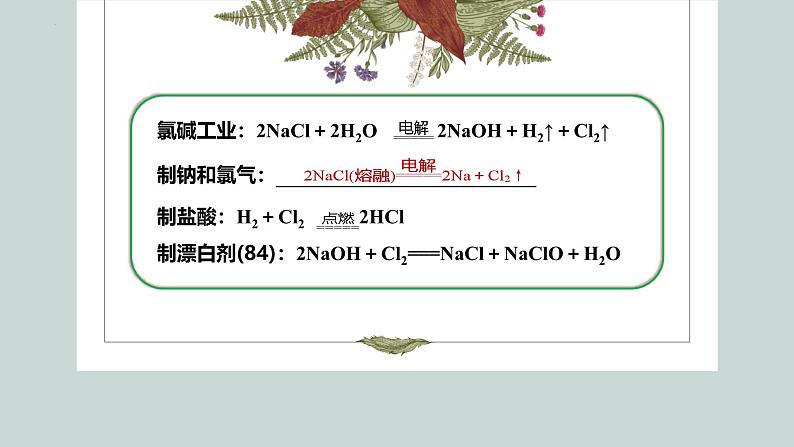 人教版 (2019)高中化学 必修 第一册 第二章《从海洋到用户之氯篇（单元课件）》大单元教学课件第7页