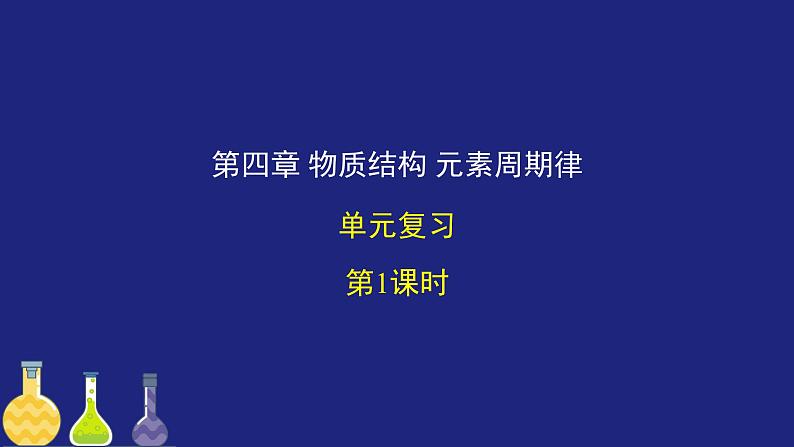 人教版高中化学必修 第一册《第四章 物质结构 元素周期律(课时1)》复习课件第1页