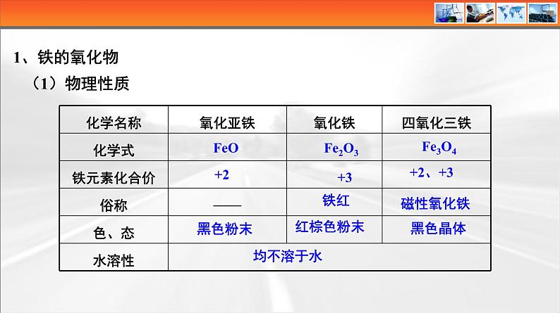 人教版高中化学必修 第一册 3-1《第2课时 铁的氧化物和氢氧化物》课件第3页