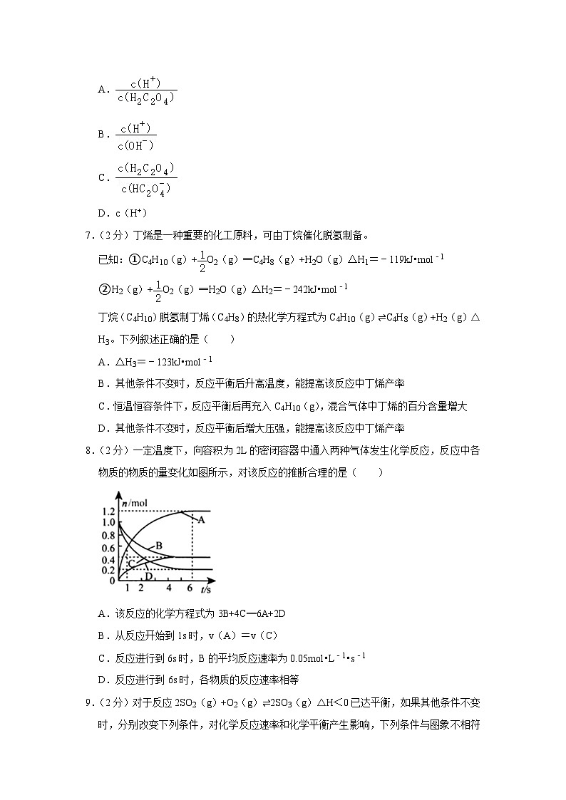 高二（上）期中化学试卷（湖北襄阳五中真题）第2页