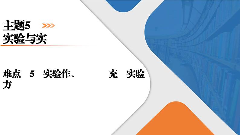 破难点5　描述实验操作、 补充实验方案  课件  2025届高考化学二轮复习第1页