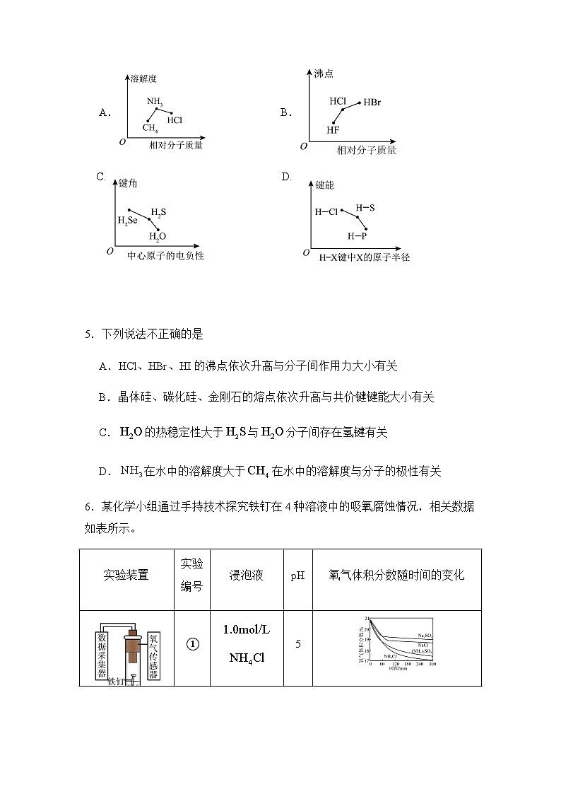 河南省驻马店市新蔡县第一高级中学2024-2025学年高二下学期开学考试化学试题（含答案）第2页