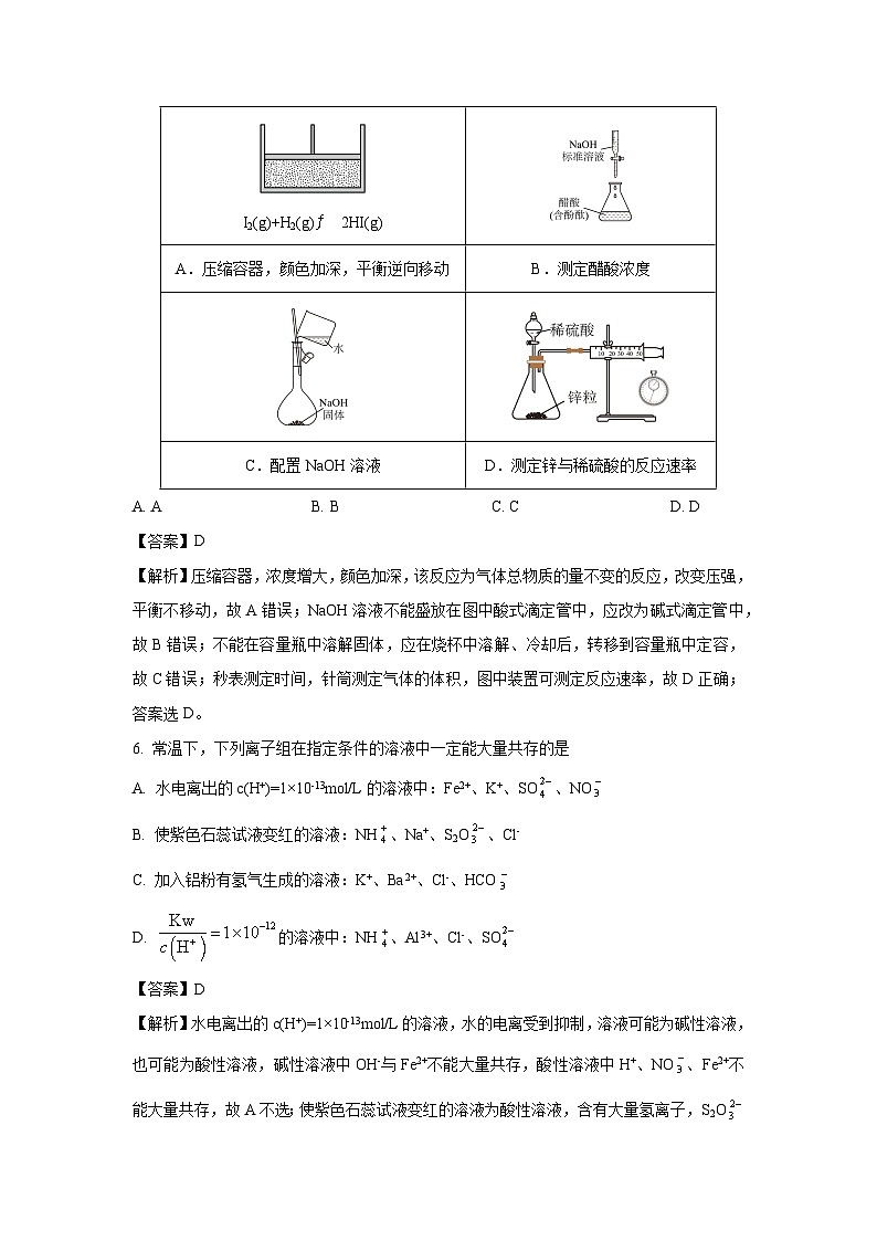 重庆市铜梁中学、江津中学等七校2024-2025学年高二上12月联考化学试卷(解析版)第3页