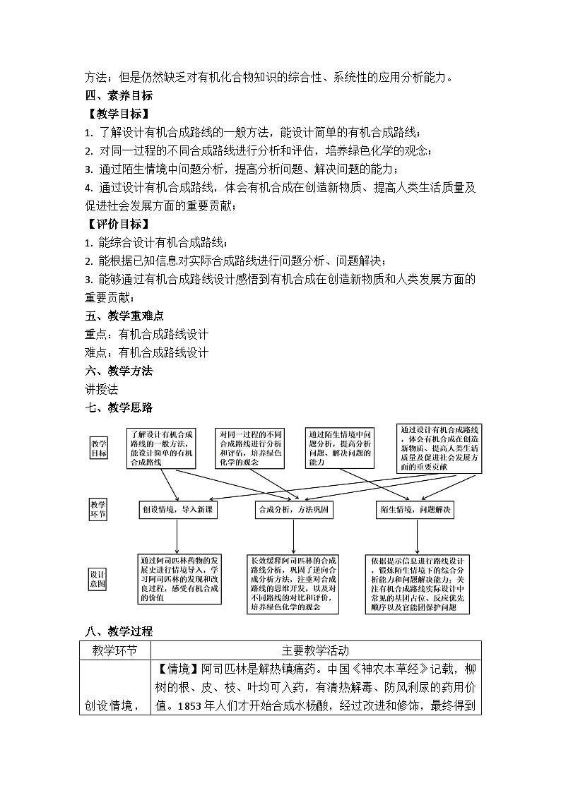 人教版高中化学选修3《3-5-3 有机合成路线的设计与实施2》教学设计第2页