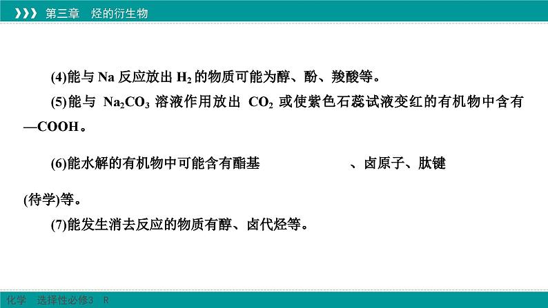 人教版高中化学选修3 3-5《微专题7_有机合成与推断突破口》课件第4页