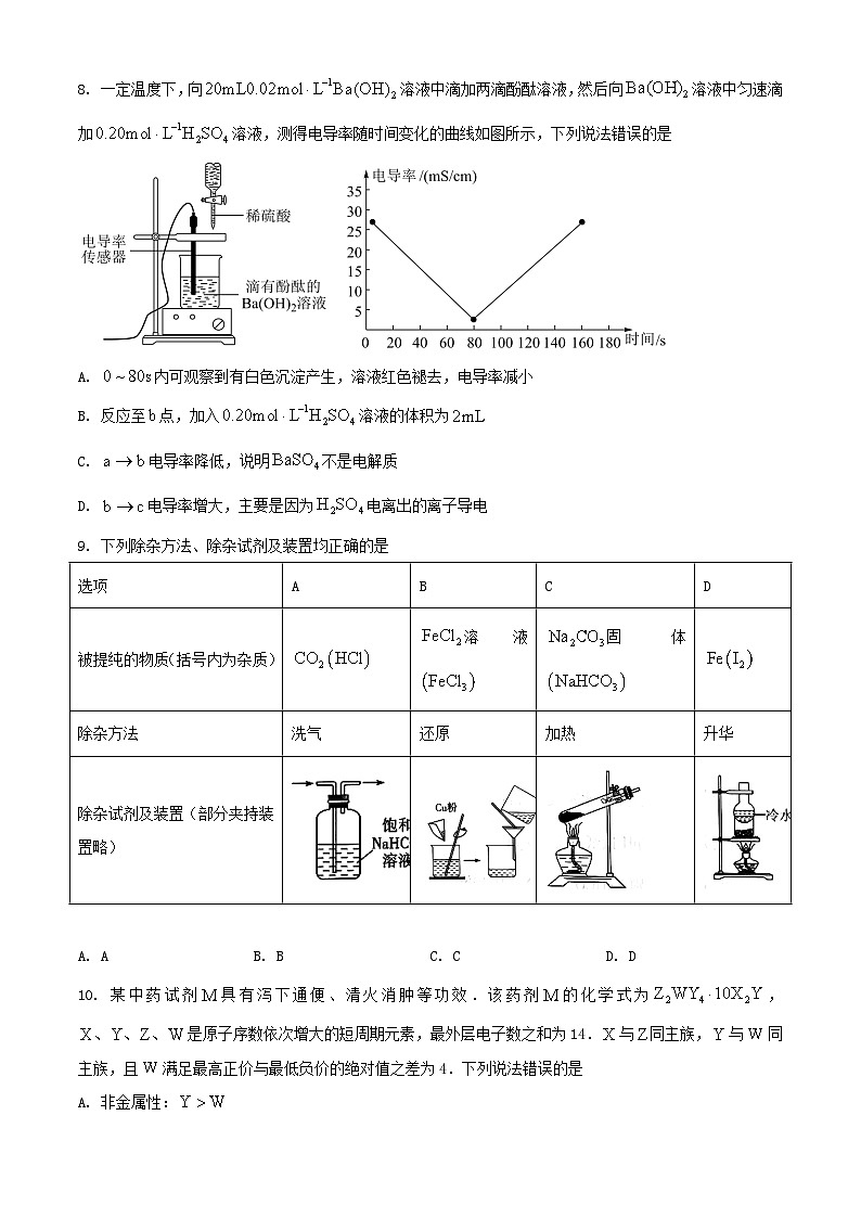 山西省晋中市2023_2024学年高一化学上学期期末考试含解析第3页