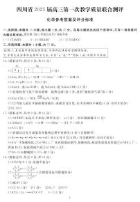 四川省2025届高三下学期2月第一次质量联合测评化学试题及答案