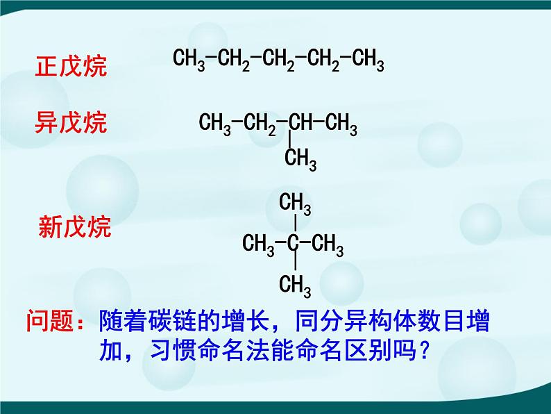 人教版 (新课标)高中化学选修5 1-3《有机化合物的命名》课件第7页