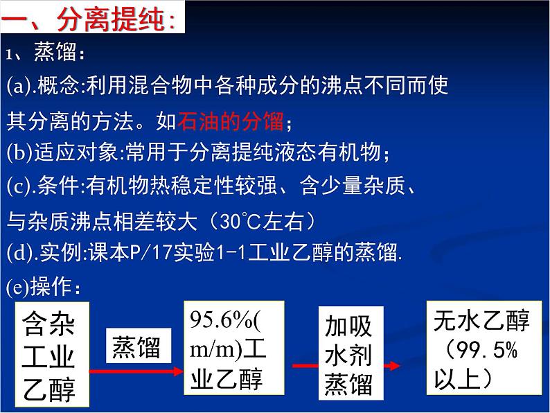 人教版 (新课标)高中化学选修5 1-4《研究有机化合物的一般步骤和方法》教学课件第5页