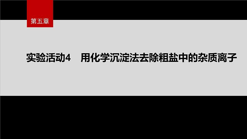 第五章　实验活动4　用化学沉淀法去除粗盐中的杂质离子第2页