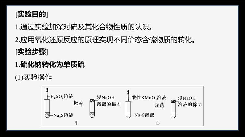 第五章　实验活动5　不同价态含硫物质的转化第3页