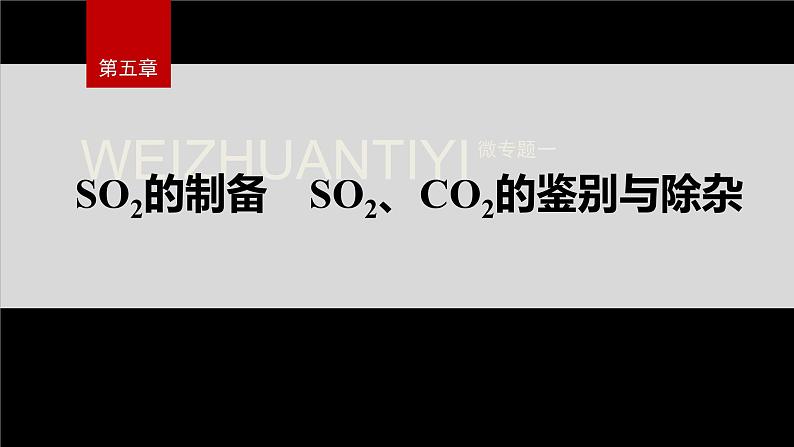 第五章　微专题一　SO2的制备　SO2、CO2的鉴别与除杂第2页