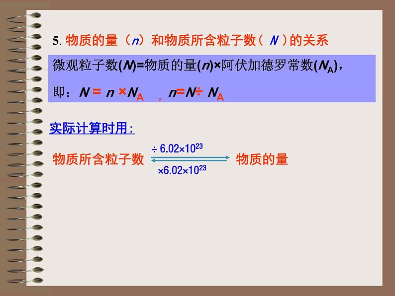 人教版 (新课标)高中化学 选修1 1-1《化学计量在实验中的应用》课件第6页