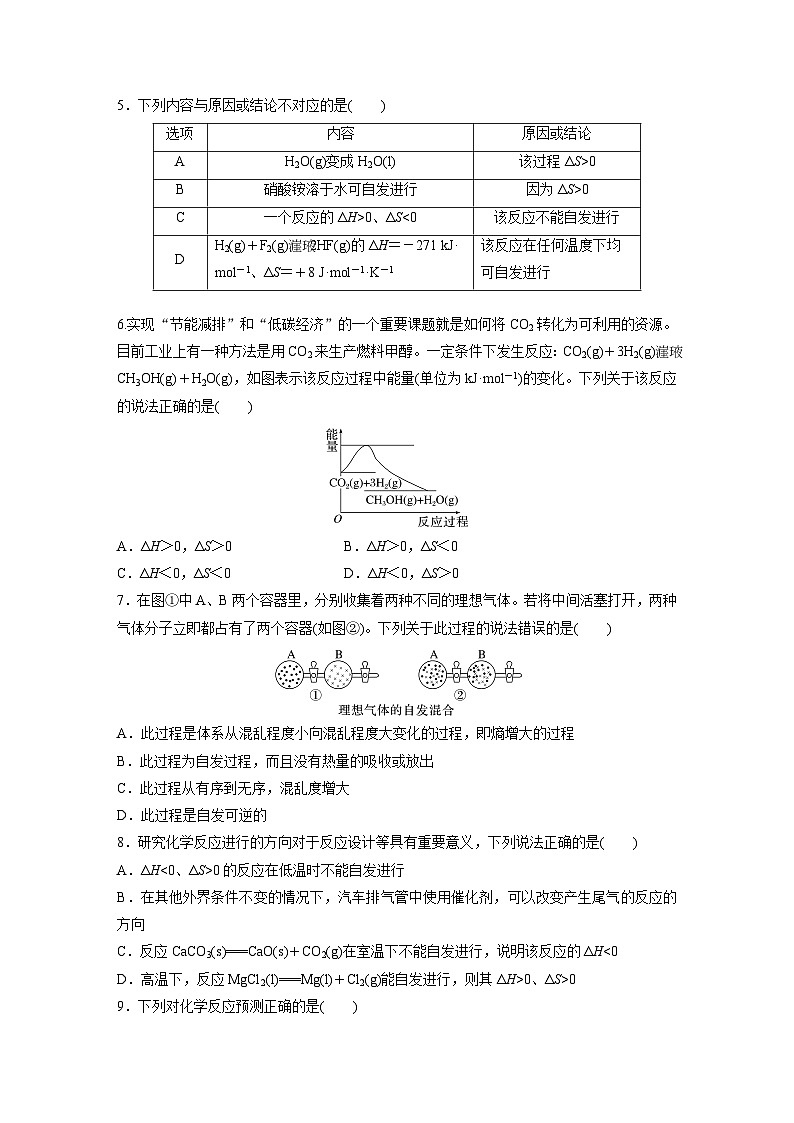 第二章　第三节　化学反应的方向（专练）第2页