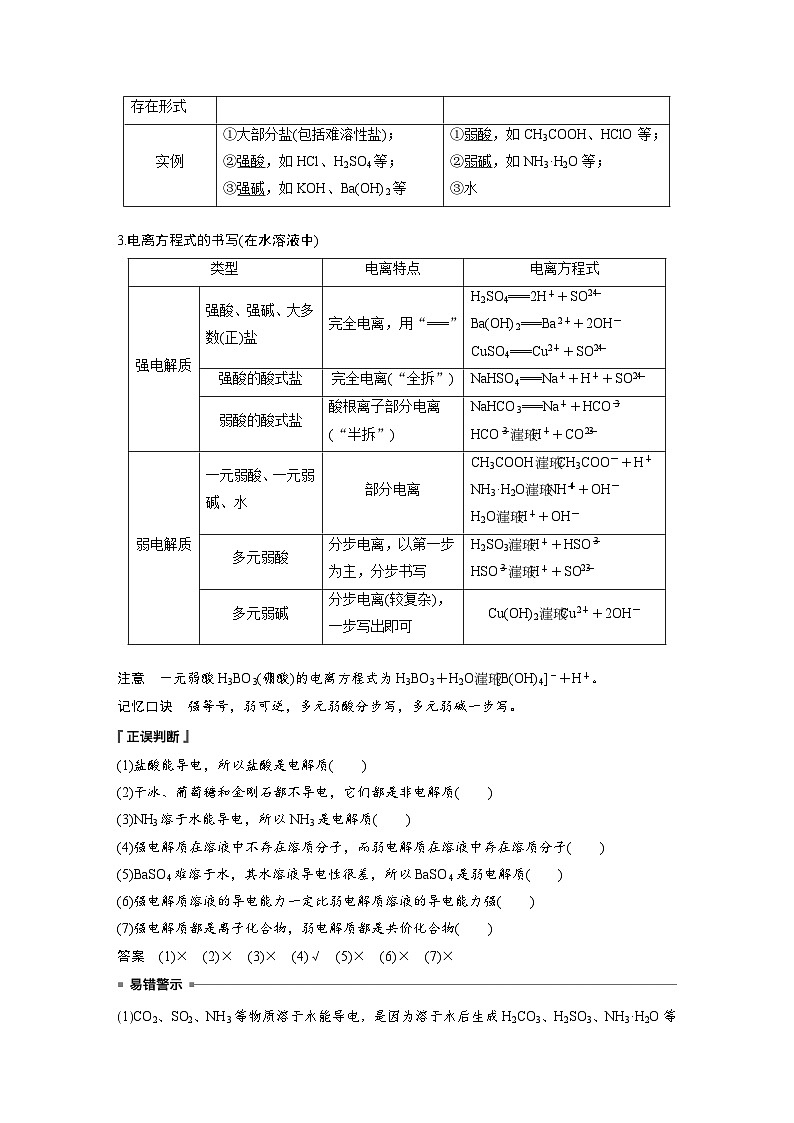 第三章　第一节　第1课时　弱电解质的电离平衡（教师版）第2页