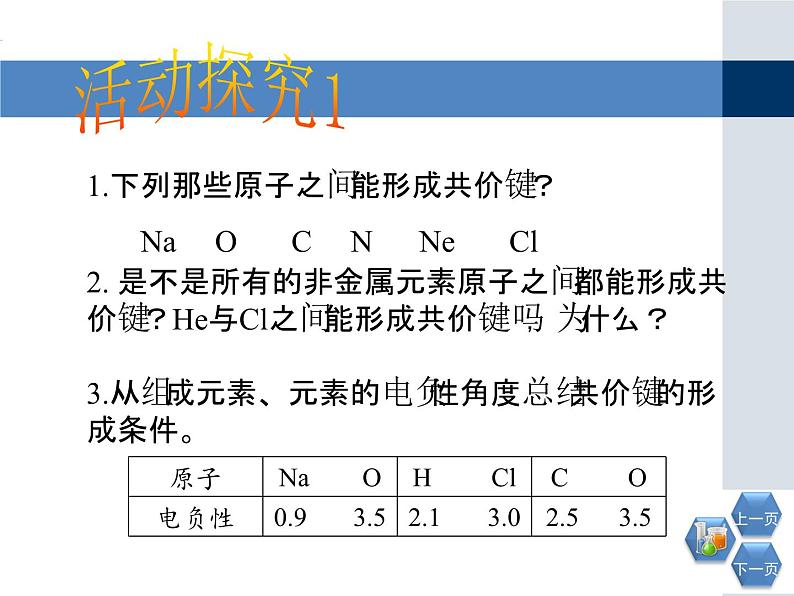 人教版 (新课标)高中化学选修3 2-1《共价键》第一课时教学课件第8页